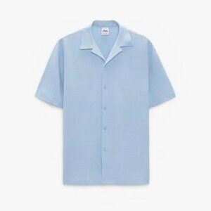 ZARA Textured Boucle Polo With  Shirt SIZE M  5372/309/403